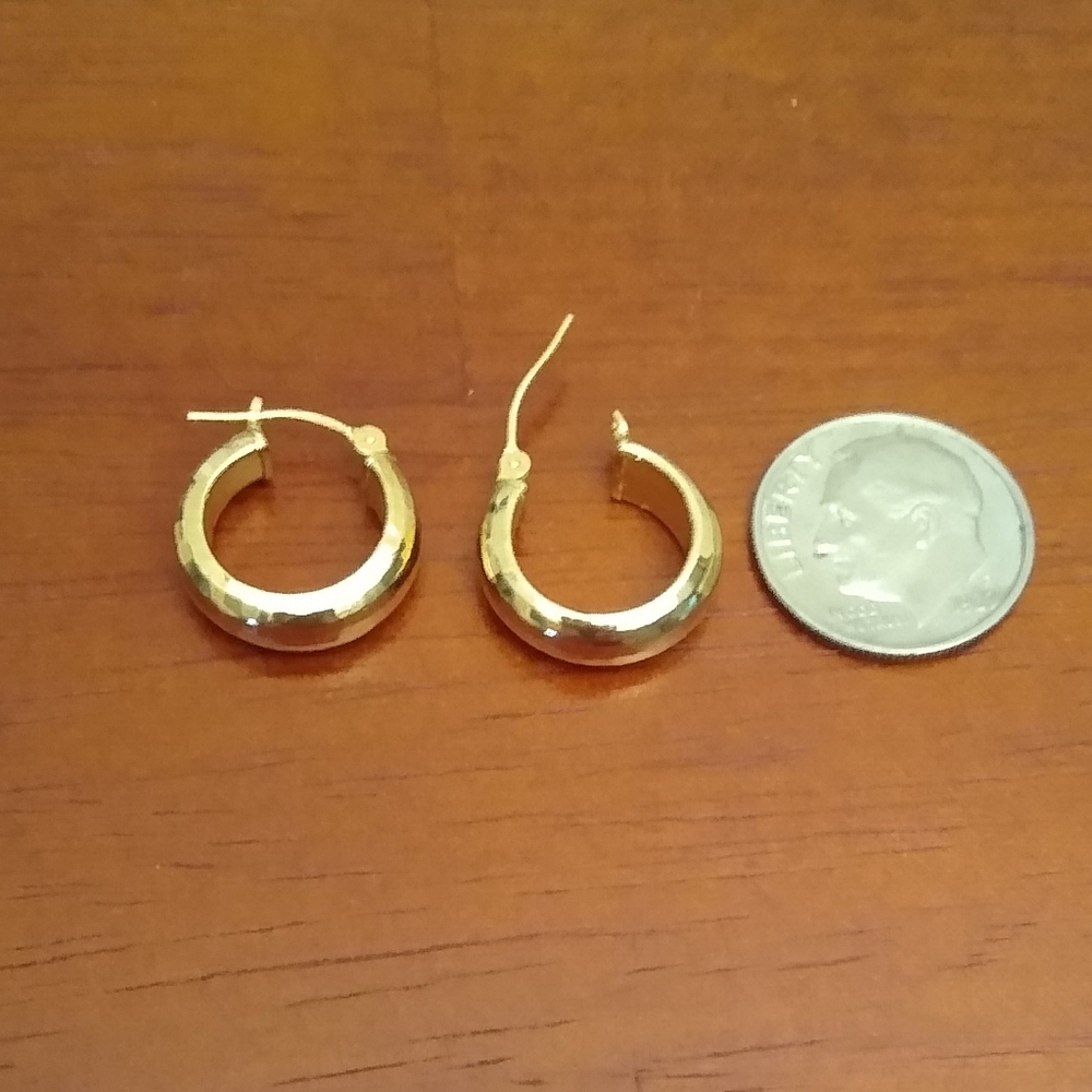 14K gold hoops